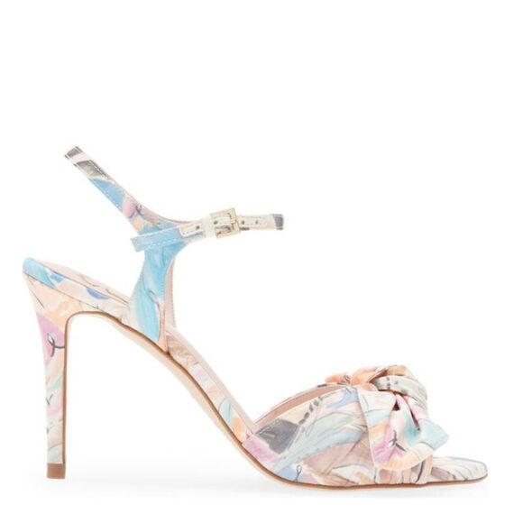 Ted Baker London Nestar Ankle Strap Heeled Sandal, Floral Multi, Size 9 NWT - Picture 13 of 16